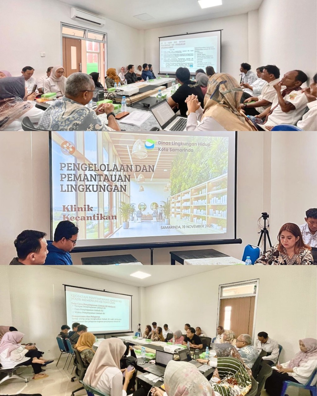 Kegiatan Rapat Evaluasi dan Pengelolaan Pemantauan Lingkungan Hidup untuk Usaha Salon & Klinik Kecantikan di Kota Samarinda.