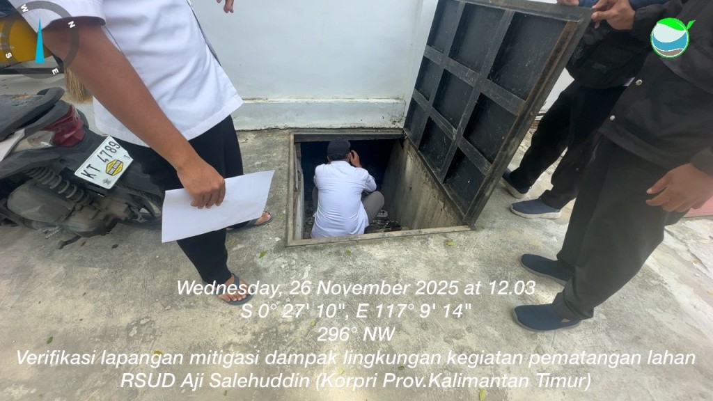 verifikasi lapangan oleh Tim Pengaduan & Penyelesaian Sengketa Lingkungan Dinas Lingkungan Hidup Kota Samarinda di RSUD Aji Muhammad Salehuddin