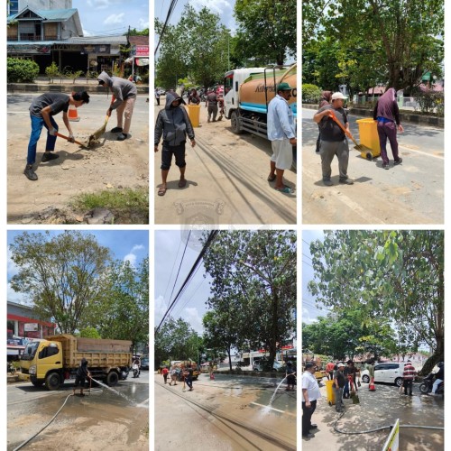 DLH Samarinda Bersihkan Jalan KH. Wahid Hasyim Demi Keselamatan Pengguna Jalan