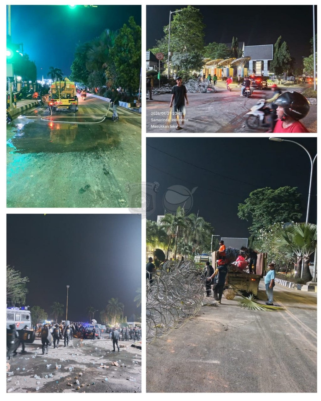 DLH Samarinda Bersihkan Area Kantor Gubernur Kaltim Pasca Demonstrasi