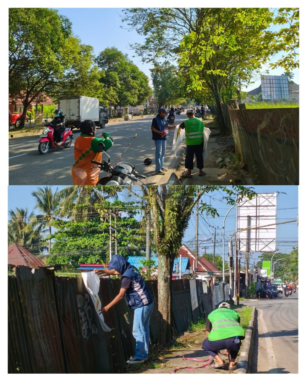 DLH Samarinda Sebar 60 Karung Sampah di Lokasi Demonstrasi
