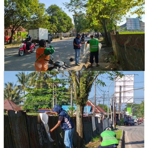 DLH Samarinda Sebar 60 Karung Sampah di Lokasi Demonstrasi