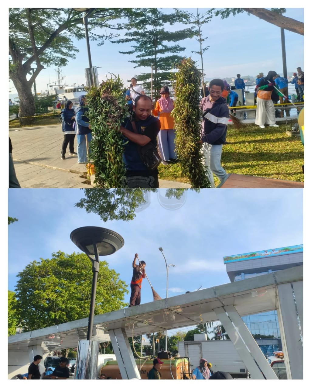 Pemkot Samarinda Gelar Kerja Bakti Massal di Teras Samarinda