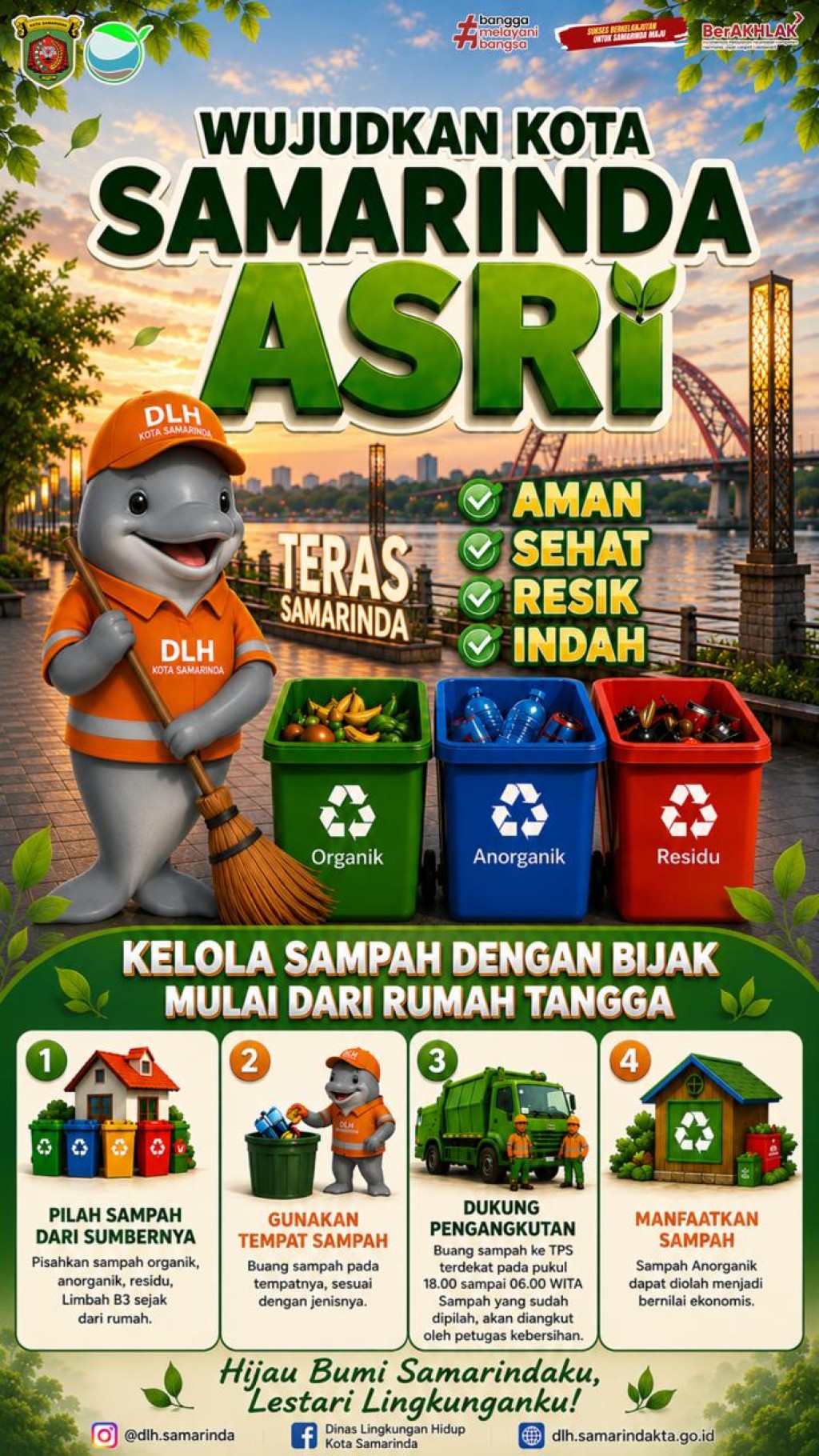 WUJUDKAN KOTA SAMARINDA ASRI 🌿 Aman • Sehat • Resik • Indah