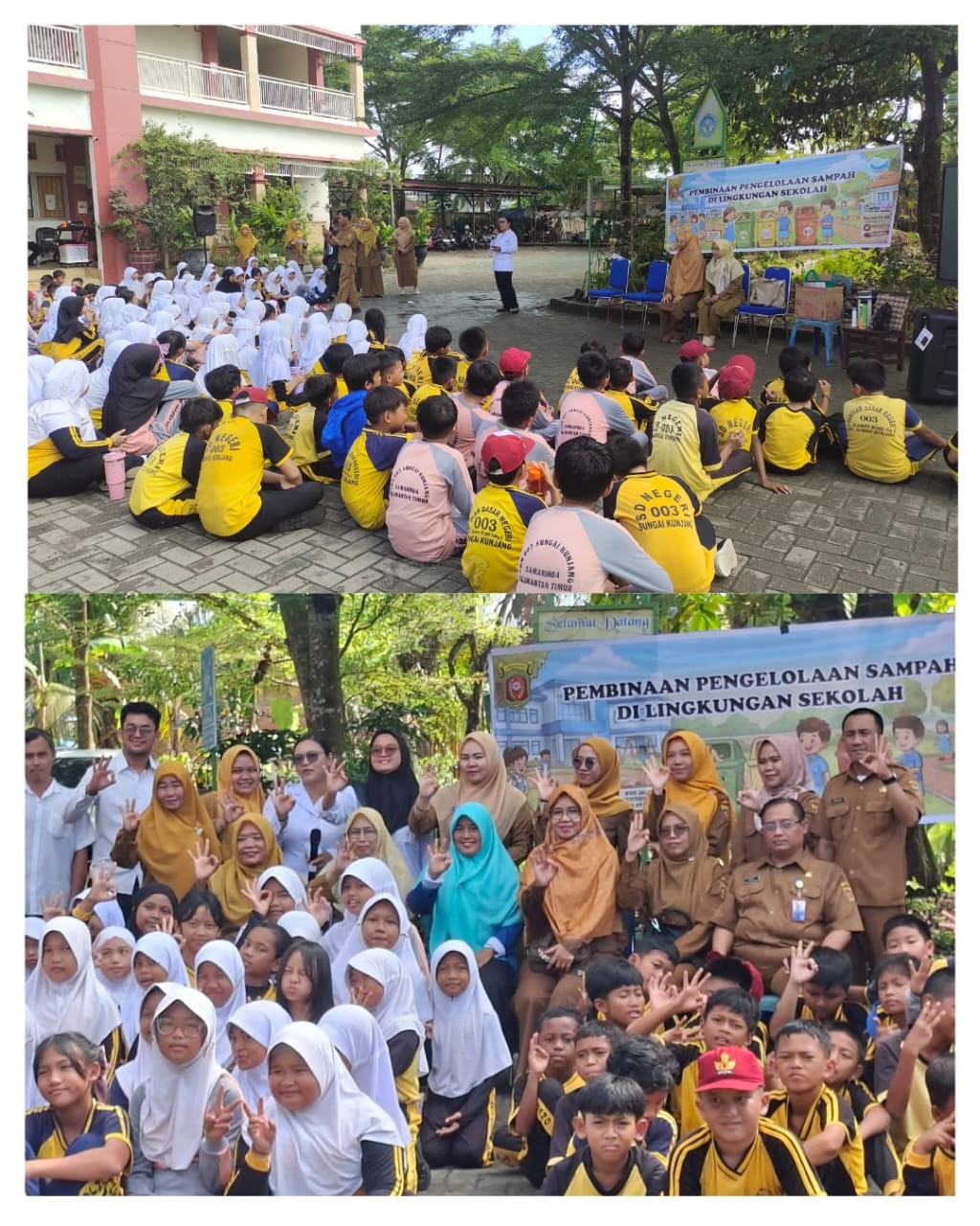 PEMBINAAN PENGELOLAAN SAMPAH DI LINGKUNGAN SEKOLAH DI SDN 003 SUNGAI KUNJANG