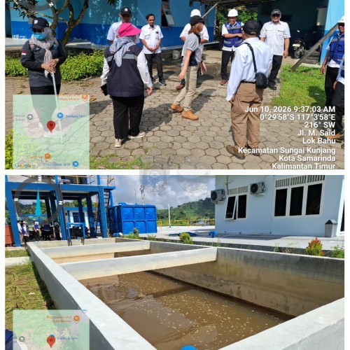 Verifikasi lapangan IPA Bendang, Jl. M. Said, Kelurahan Lok Bahu, Kecamatan Sungai Kunjang