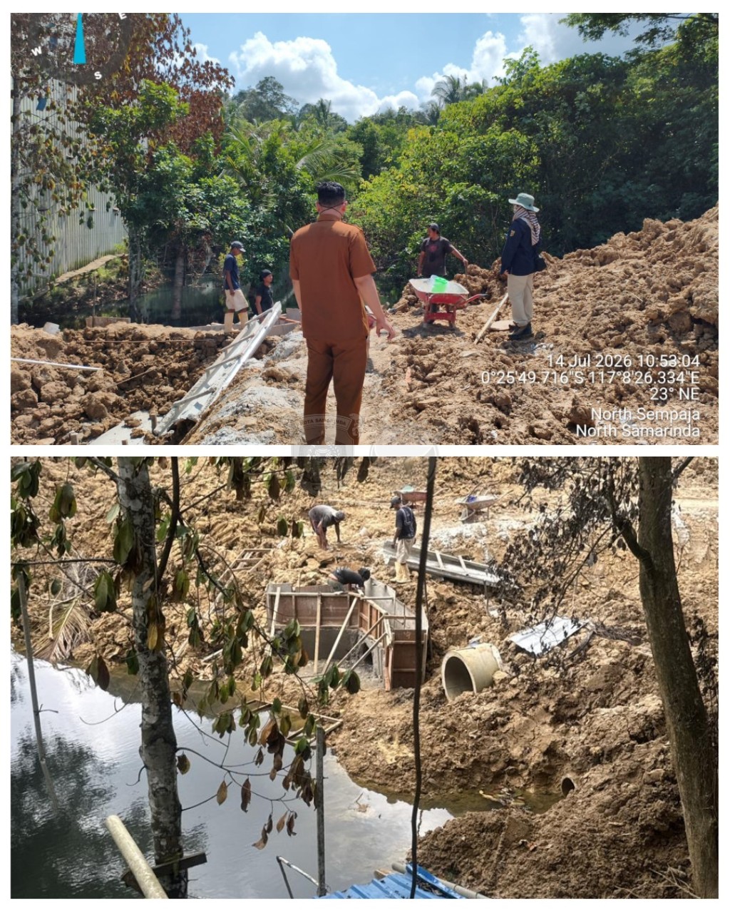 Verifikasi lapangan pengaduan warga Jalan Batu Cermin terhadap banjir akibat pembukaan lahan dan penimbunan drainase alam