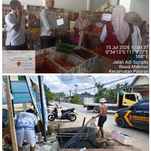 Verifikasi lapangan pengaduan pembuangan limbah kegiatan usaha ke drainase.
