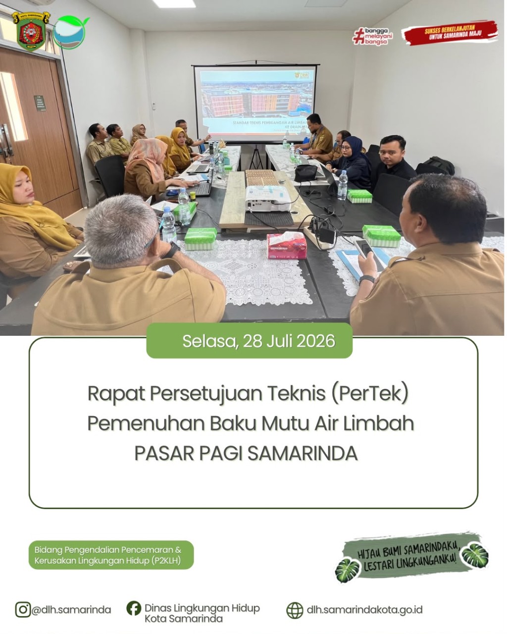 Rapat Persetujuan Teknis (PerTek) Pemenuhan Baku Mutu Air Limbah Kegiatan PASAR PAGI SAMARINDA