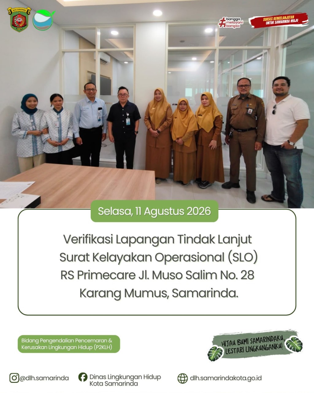 Verifikasi Lapangan Tindak Lanjut Surat Kelayakan Operasional (SLO) RS Primecare