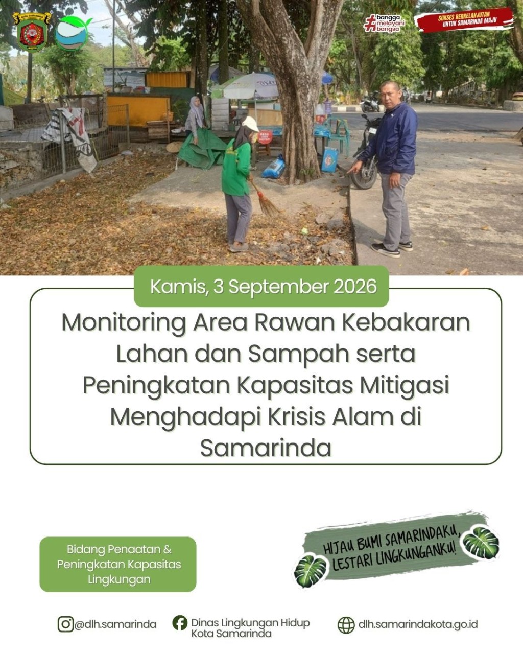 Monitoring pembakaran sampah dalam rangka pencegahan kebakaran pada situasi tanggap darurat bencana kekeringan