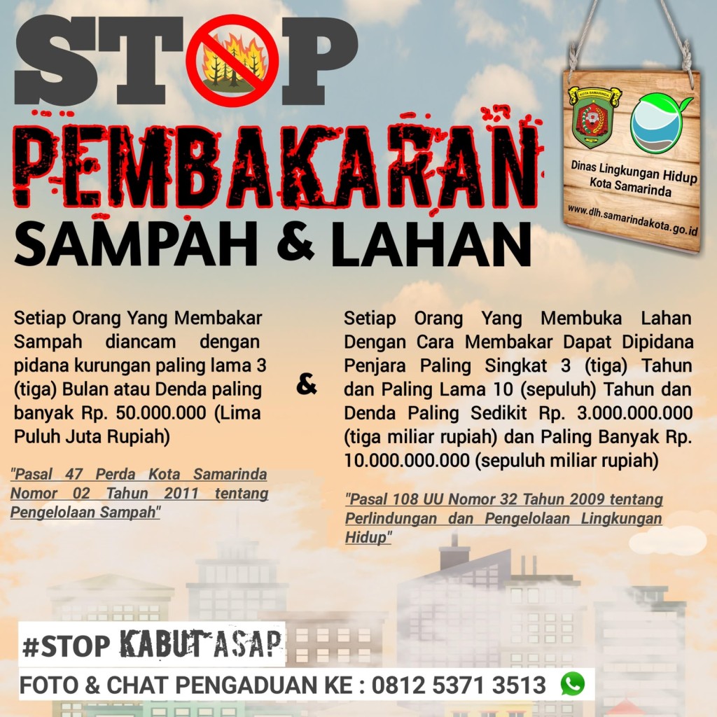 STOP PEMBAKARAN SAMPAH DAN LAHAN ‼️‼️