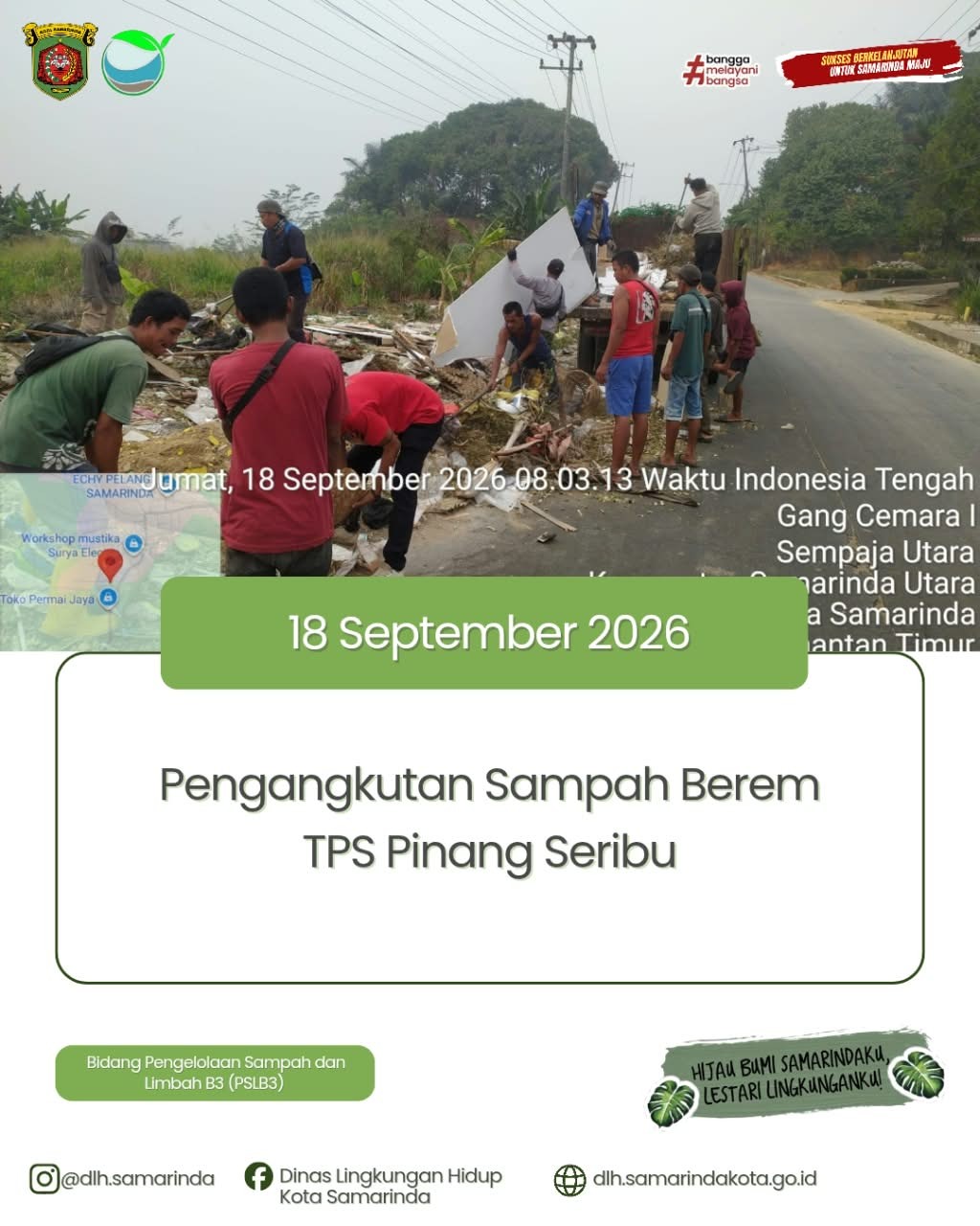DLH Lakukan Pengangkutan Sampah Berem di TPS Pinang Seribu