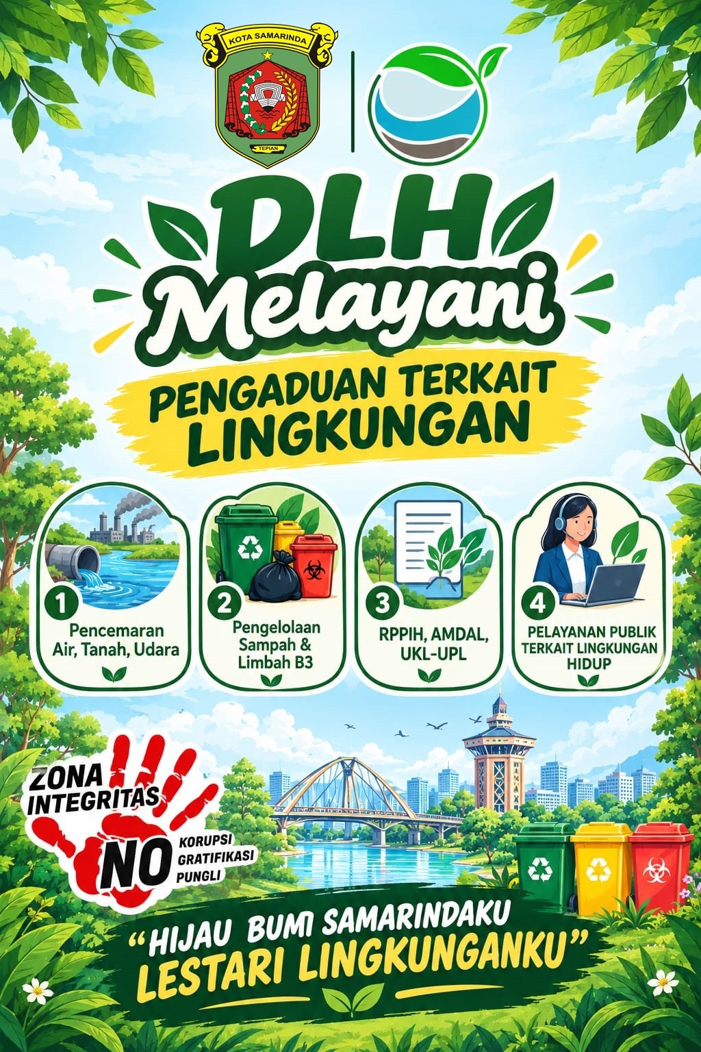 Komitmen Wujudkan Lingkungan Asri, DLH Kota Samarinda Buka Layanan Pengaduan Masyarakat