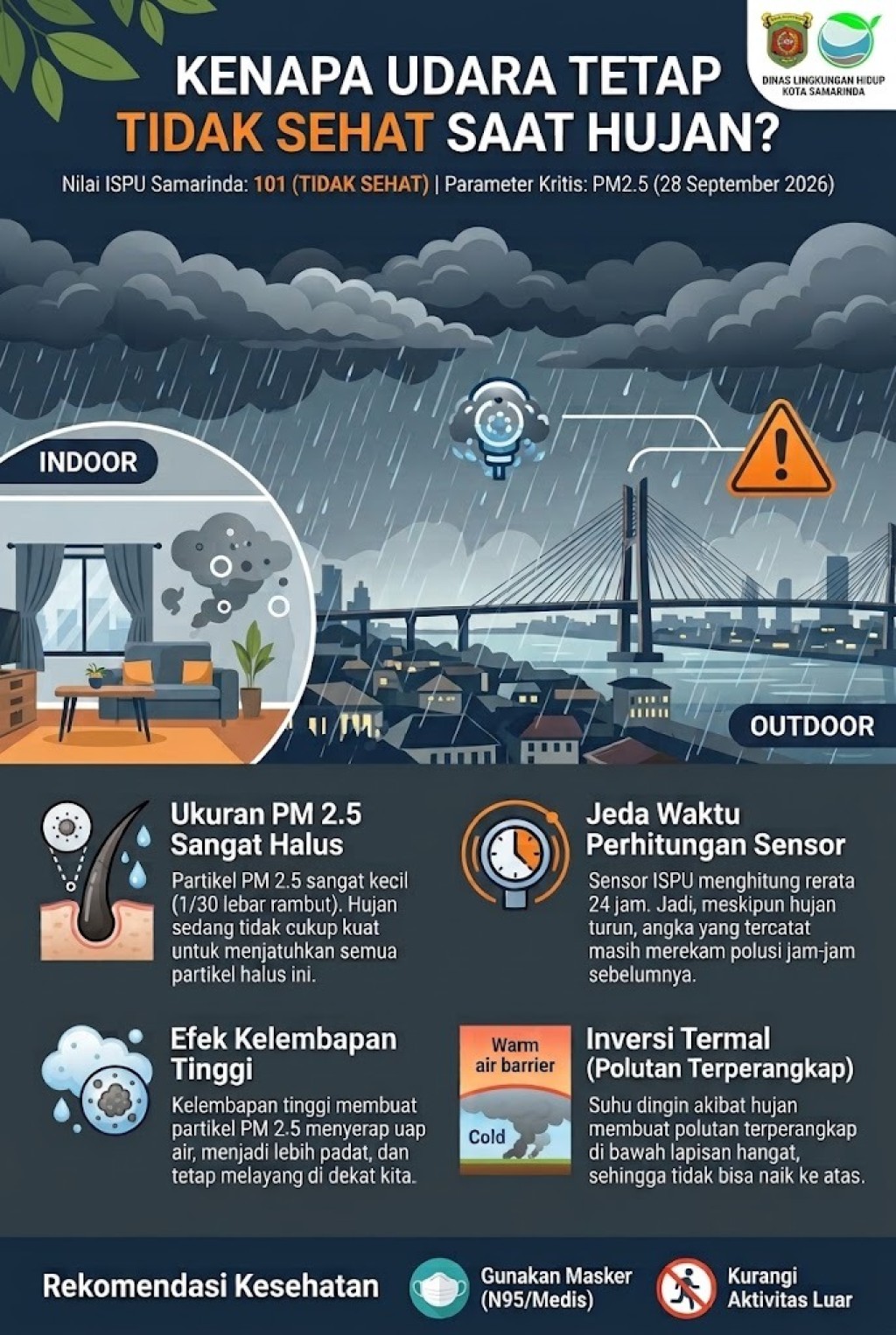 Kenapa Udara Tetap Tidak Sehat Saat Hujan?