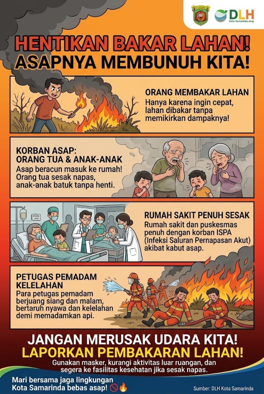 🔥 HENTIKAN BAKAR LAHAN! 🔥 Asapnya membahayakan kita!
